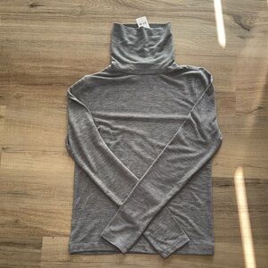 LOFT Gray Turtleneck Sweater